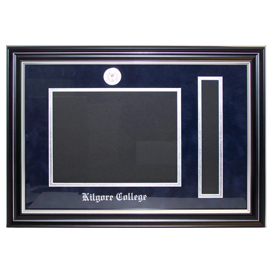 Diploma Frame Black Silver Medallion W/Tassel (SKU 10308370128)
